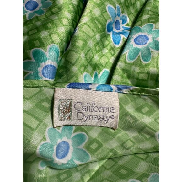 Vintage y2k green blue floral slip mini dress size small - Picture 7 of 8